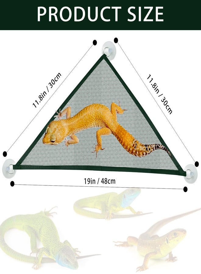 hokable 2 Pcs Bearded Dragon Lizard Hammock, Geckos Hammock, Breathable Mesh Reptile Hammock, Suitable for Large & Small Bearded Dragons Anole Geckos Lizards or Snakes（Green） - Image 3